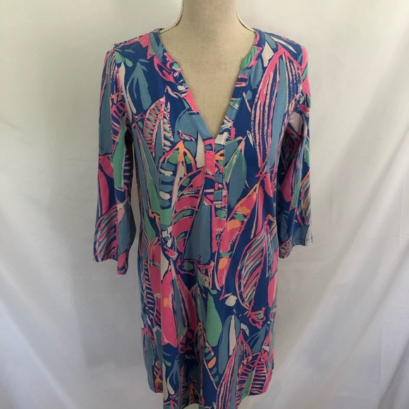 LILLY PULITZER "ALi" T-SHIRT DRESS OUT TO SEA S - Picture 2 of 7